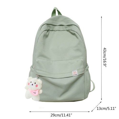 Eagerrich Aesthetic Backpack Cute Backpack School Supplies Laptop Bag for Teens Girls Women Students Solid Color