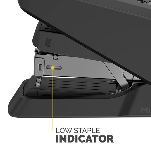 Fellowes LX860 EasyPress Half Strip One Touch Desk Stapler, 40 Sheet Capacity - Black