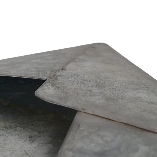 SOFFEE DESIGN Galvanized Mail Organizer - Wall Mount Metal Mail Holder - Envelope Shape Mail Holder for Wall - Paper Letter Magazine Storage - Home and Office Wall Decor - Hanging Letter Basket