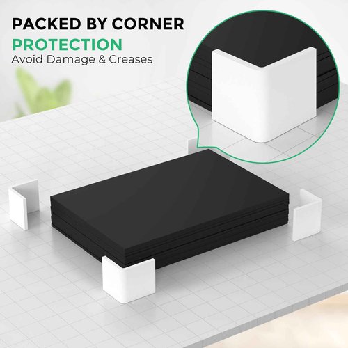 CreGear Foam Board, 24 x 36 x 3/16" Black Foamcore Board, 12 Pack Presentation Board, Poster Board Lightweight Signboard Foamboard for Projects, Crafts, Framing, Art, Display, Foam Core
