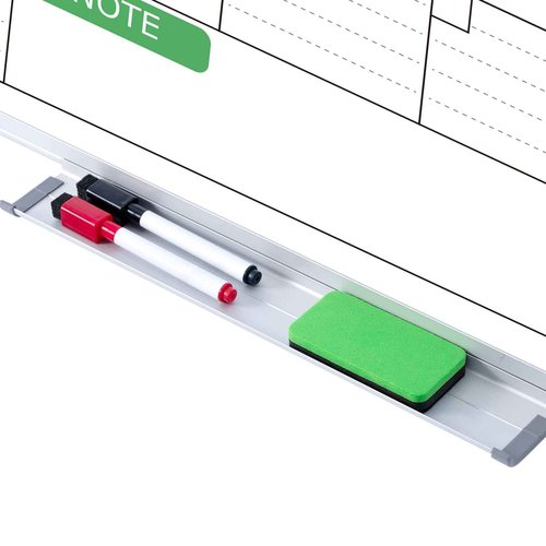 ARCOBIS Dry Erase Calendar for Wall, 36" x 24" Magnetic Monthly Whiteboard Calendar, Large White Board with Pen Tray for Home, Office, School