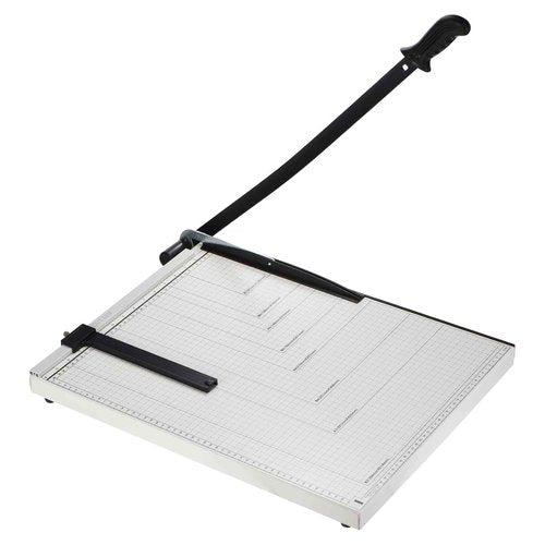 PATIKIL Paper Cutter B3 Stack Paper Trimmer for Cardstock, 21" Cutting Length, Guard Rail Paper Press Tool, Adjustable Guide, Metal Base, 12-Sheet Capacity, Paper Slicer for Office, Home