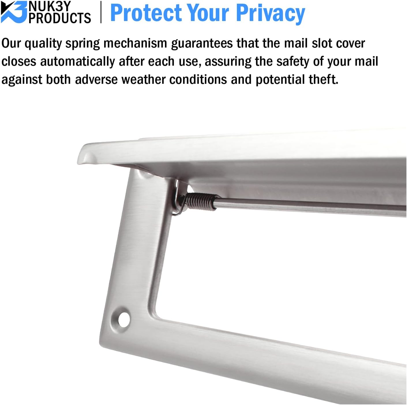 Nuk3y Solid Brass Mail Slot - Matte Black Finish | Durable 13" x 3.625" Design