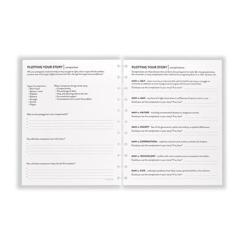 Levenger Master Class: Circa Writing a Novel Discbound Refill - Letter size (11 discs) 14 tabbed, color-coded sections and a fold-out tracking sheet to keep track of your story’s details