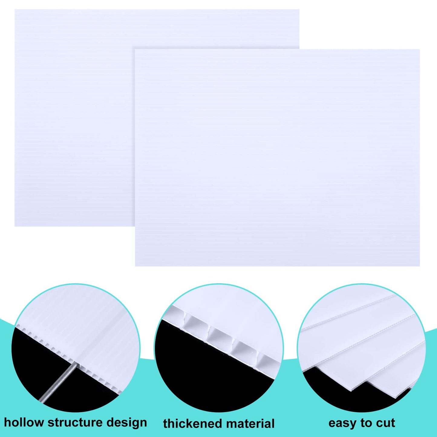 Capoda 10 Pack Corrugated Plastic Board, 4mm Blank Yard Signs Corrugated Poster Board Bulk Thick Plastic Sheet Lawn Sign Garage Sale DIY Outdoor Sign for House, Arrow (30 x 40 Inch)