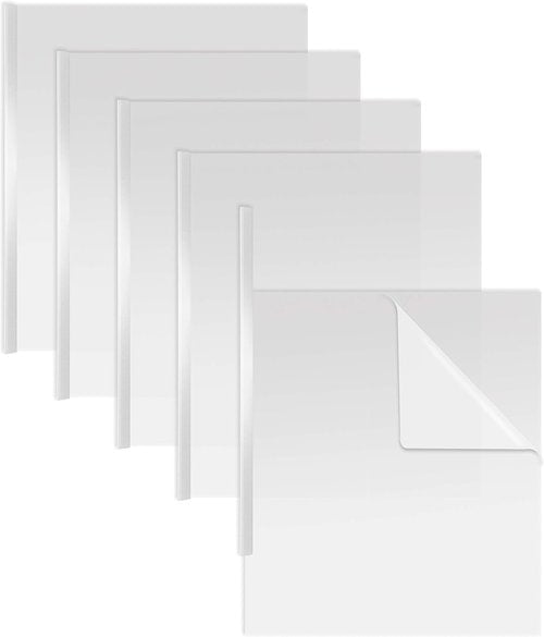 Better Office Products Clear Report Covers - Durable 5 Mil Poly, Letter Size, 50 Per Box, White Slider Bars