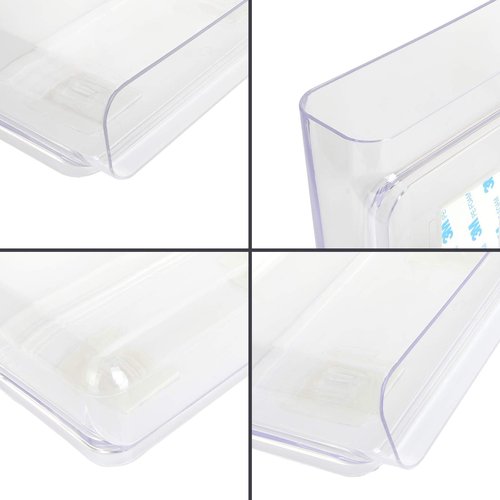3 Pack Plastic Wall Folders, Acrylic Single Pocket Wall Mount File Holder, Clear Hanging Wall File Organizer for Office Home, 8.8” x 2.5” x 4.3”