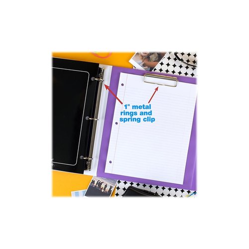 Mead Trapper Keeper Binder, Retro Design, 1 Inch Binder with Folders and Pockets, Holds 8-1/2" x 11" Paper, Palm Trees (260038FDE1-ECM)