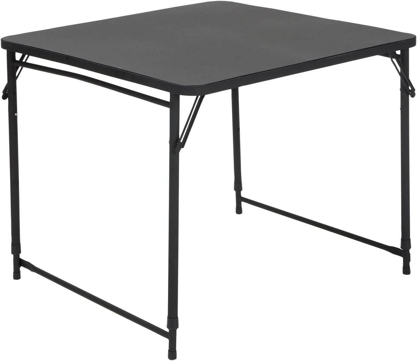 CoscoProducts Adjustable Height 34” Square PVC Top Table - Sleek Black Design for Versatile Use