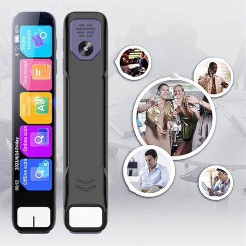 Scan Sense Pen Ai, Scansense Ai Smart Pen - Instant Ai Answers for Math, History & More Offline Translation (60+ Languages), Camera, Bluetooth, Music & File Storage (Memory: 4G+512G (Memory Card))