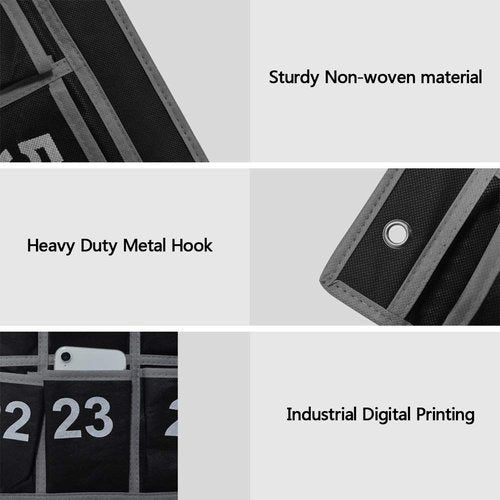 EAMAY 36 Numbered Classroom Pocket Charts for Cell Phones and Calculators Holder Wall Door Mount Hanging Organizer