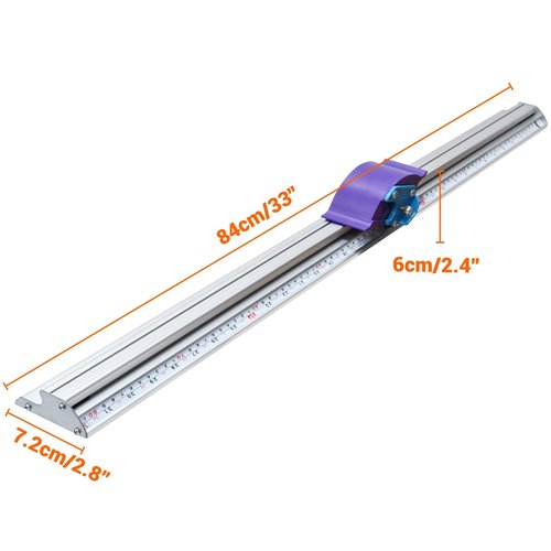 nutoniz 27 1/2" Manual Paper Trimmer with Double Scale Ruler, Precision Sliding Cutter for KT Board, Photo Paper, PVC & PET, Includes 30 Extra Blades