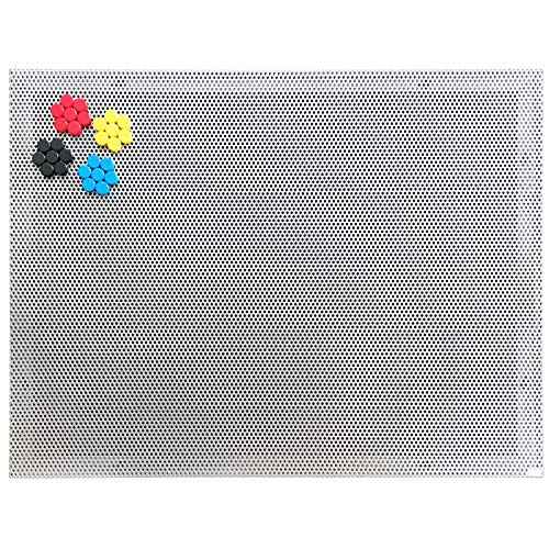 JILoffice Bulletin Board, Magnetic Board 24 x 18 Inch, Great Wall Mounting Board with 40 Magnets, Decorative Board for Photos and Messages
