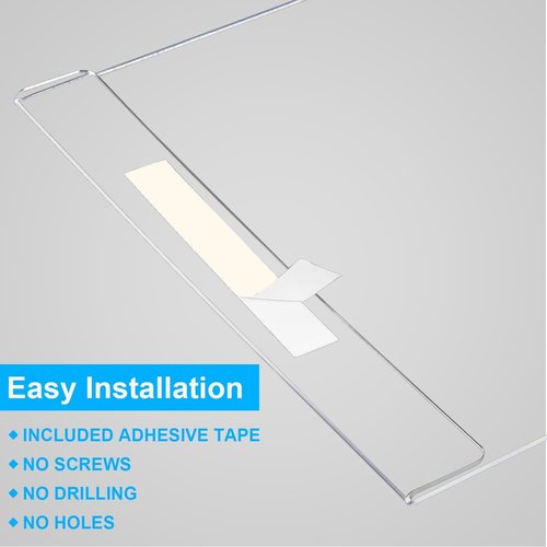 EHWINE 10 Pack Acrylic Wall Mount Sign Holders - Horizontal Photo & Menu Displays | Clear Plastic Frames for Office & Business