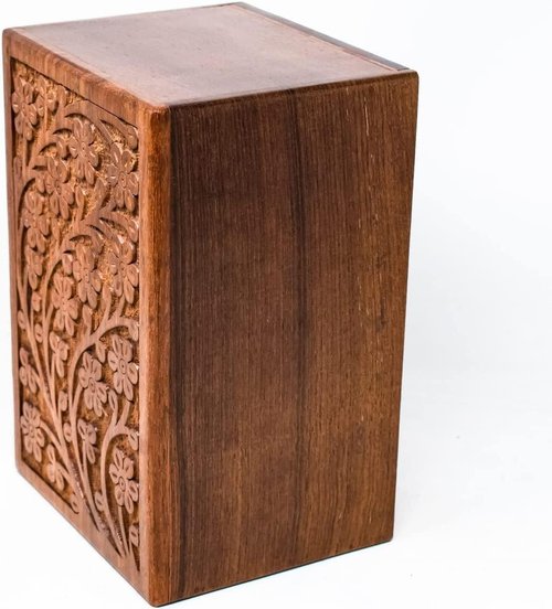 Handcrafted Rosewood Cremation Urn - Elegant Wooden Urn for Adult Ashes | XX-Large Size
