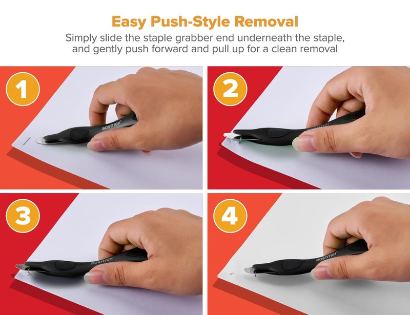 Bostitch Office Easy Staple Remover, Magnetic Tip, 3-Pack (40000M-BLK-3PK)