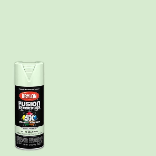 Krylon Fusion All-In-One Spray Paint - Versatile Indoor/Outdoor Adhesive - 12 oz, Sea Green