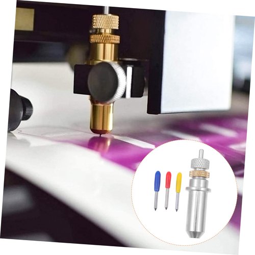 OFFSCH 1set Tungsten Lettering Blades for Vinyl Cutters High Precision Engraving Cutters Coded Caps for Crafting and Detailed Cutting