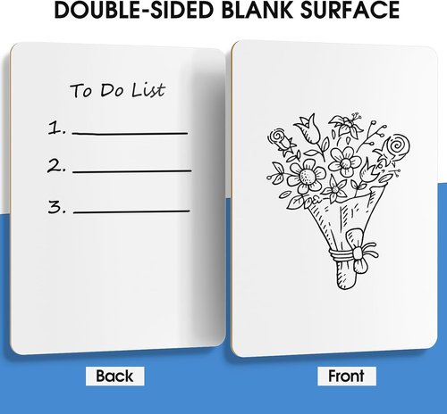 MaxGear Mini Whiteboard Set - 24 Pack Double-Sided Dry Erase Boards, 9''x12'' with Markers & Erasers