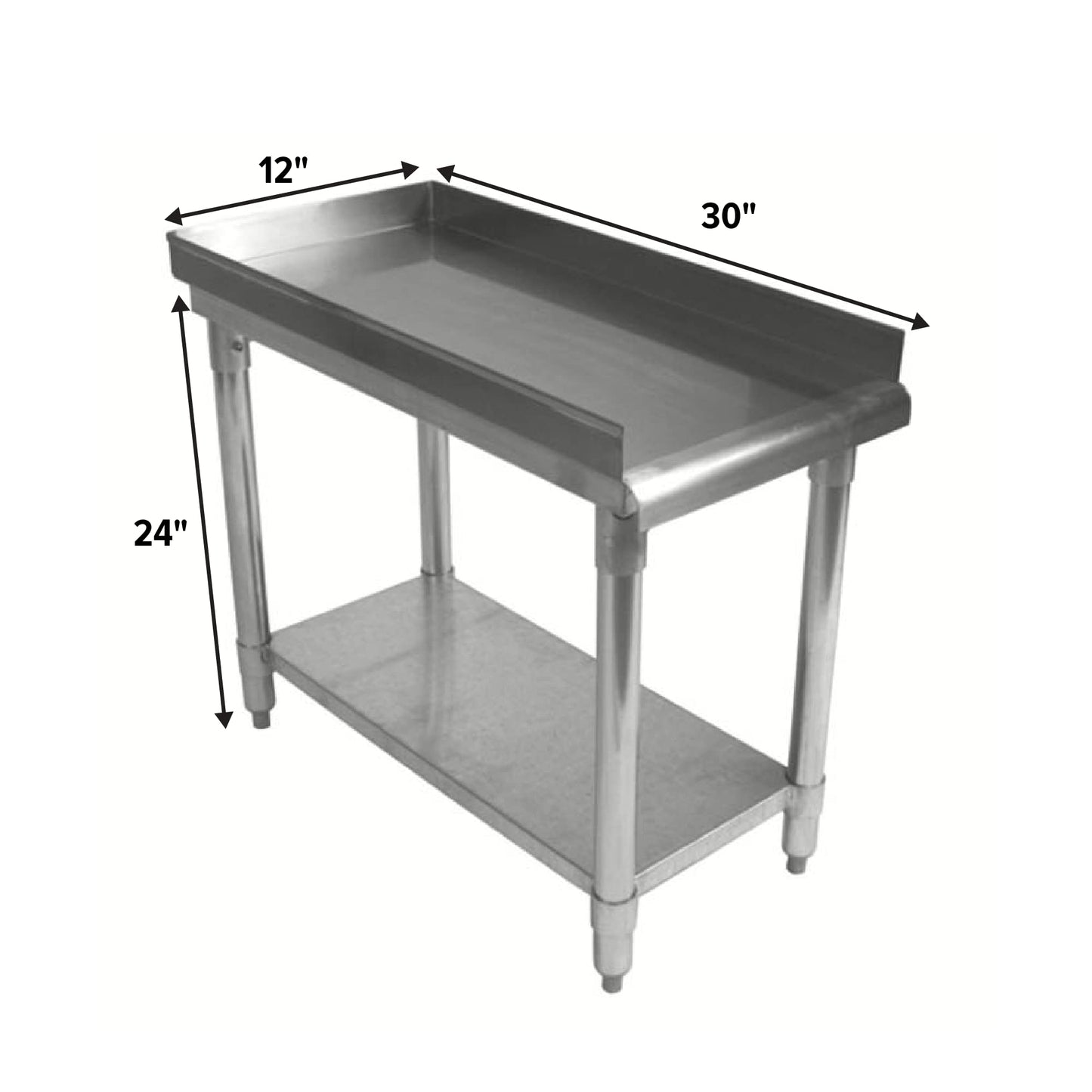Express KitchQuip NSF Certified 18 Gauge Heavy Duty Stainless Steel Equipment Grill Stand with Undershelf for Kitchens, Utility Rooms, Caterers & Auto