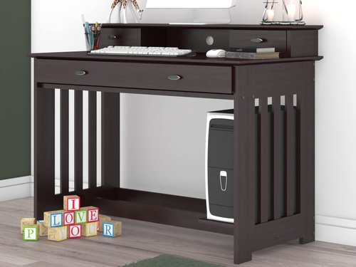Discovery World Furniture Desk and Hutch and Espresso
