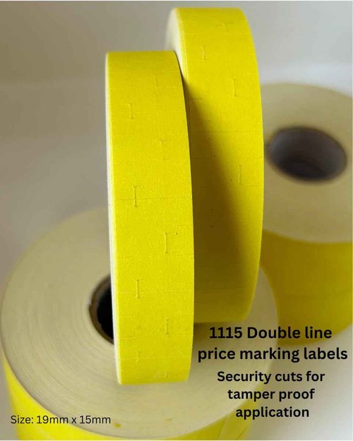 1115 Pricemarking Labels Compatible for Monarch 1115 (15K) Labellers, 6 Sleeves = 90000 Labels (Yellow 6 Sleeve)
