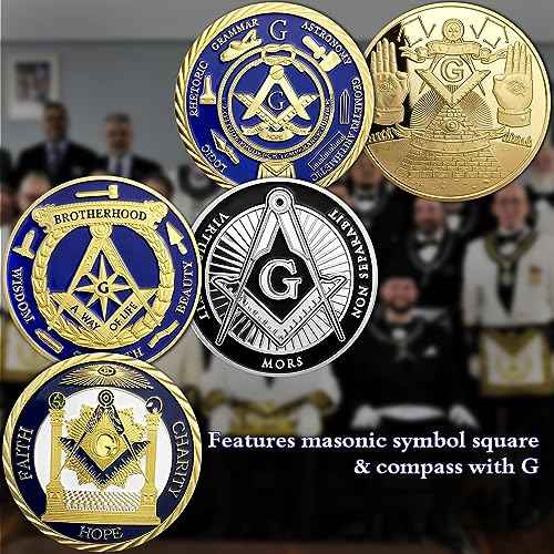 9pcs Masonic Challenge Coin Set United States Freemason Coins1