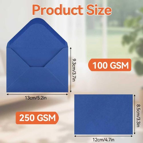 Azureal 72PCS Blank Note Cards & Envelopes - Self-Adhesive for Weddings, Showers & Graduations | Morandi Color