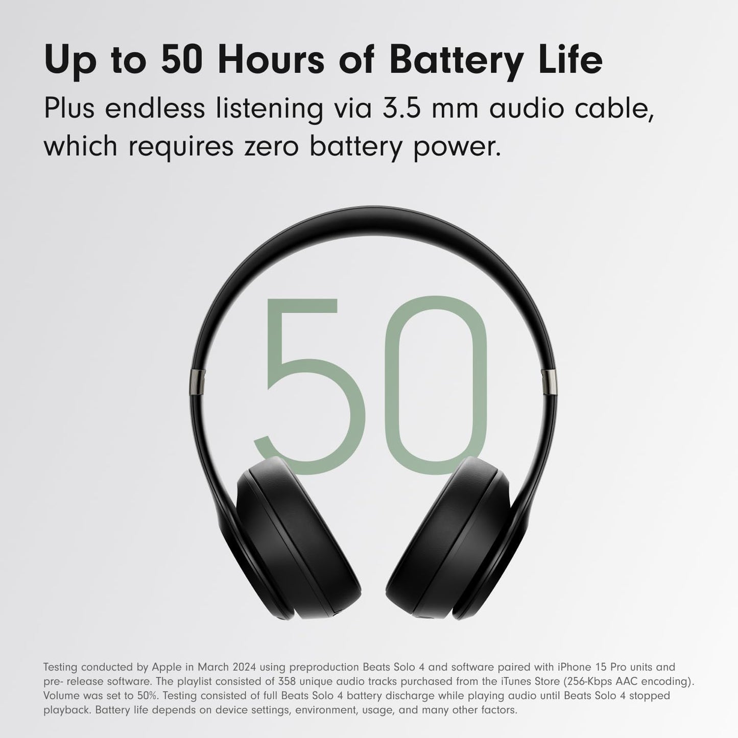 Beats Solo 4 - Wireless On-Ear Bluetooth Headphones | 50-Hour Battery Life, Ultra-Lightweight Comfort, Matte Black