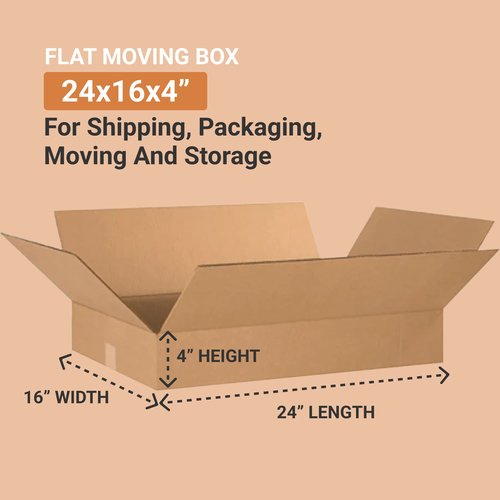 AVIDITI Shipping Boxes Medium 24"L x 16"W x 4"H, 25-Pack | Corrugated Cardboard Box for Packing, Moving and Storage 24x16x4