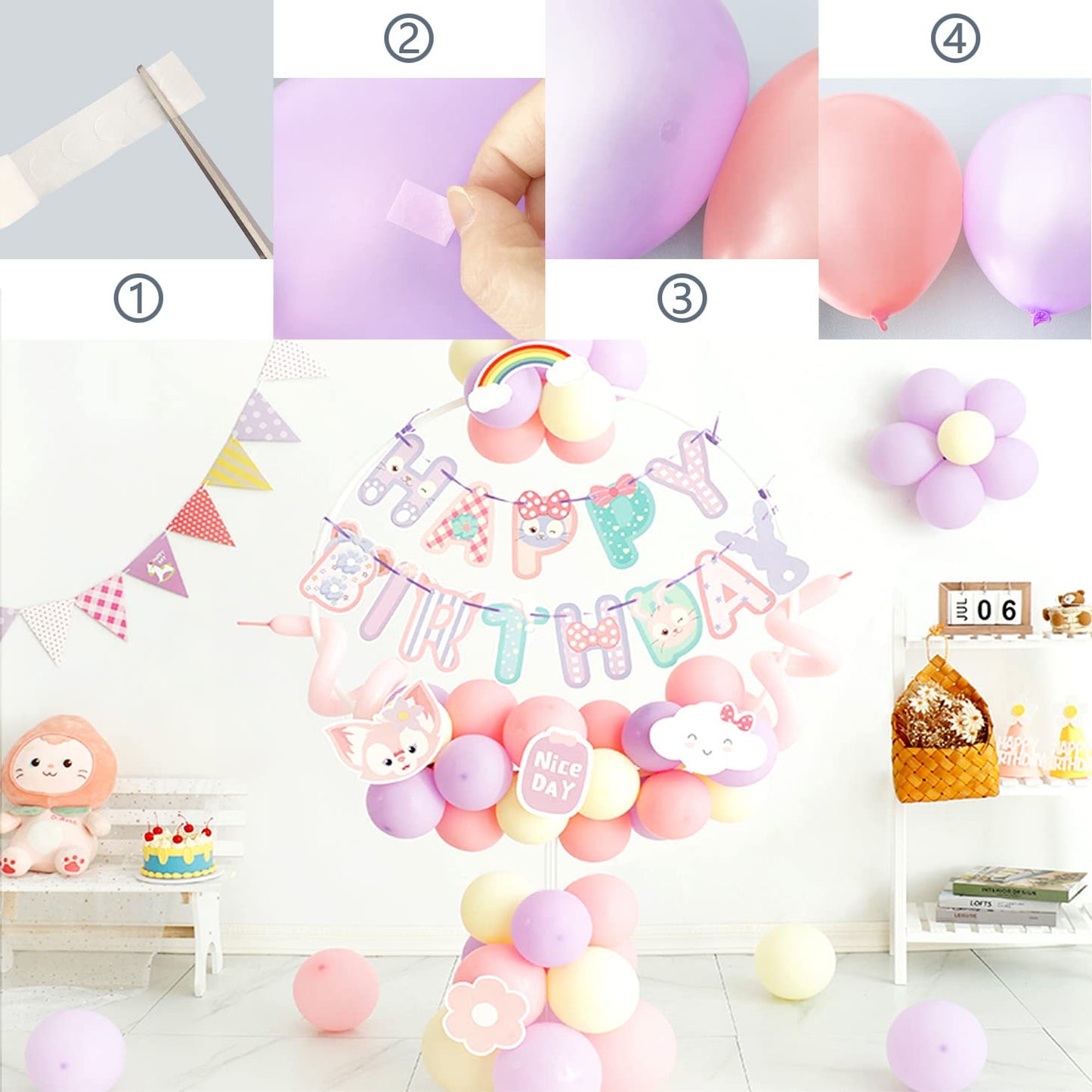 Transparent Balloon Glue Points by Skiennix - 1500 PCS Double-Sided Adhesive Dots for Craft Decoration