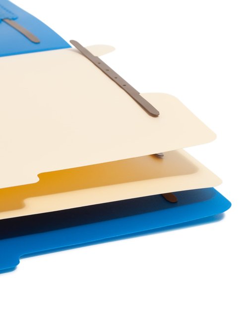 Smead Poly Classification Folder, 2 Dividers, 2" Expansion, 2/5-Cut Tab, Letter Size, Blue, 10 per Box (14045)