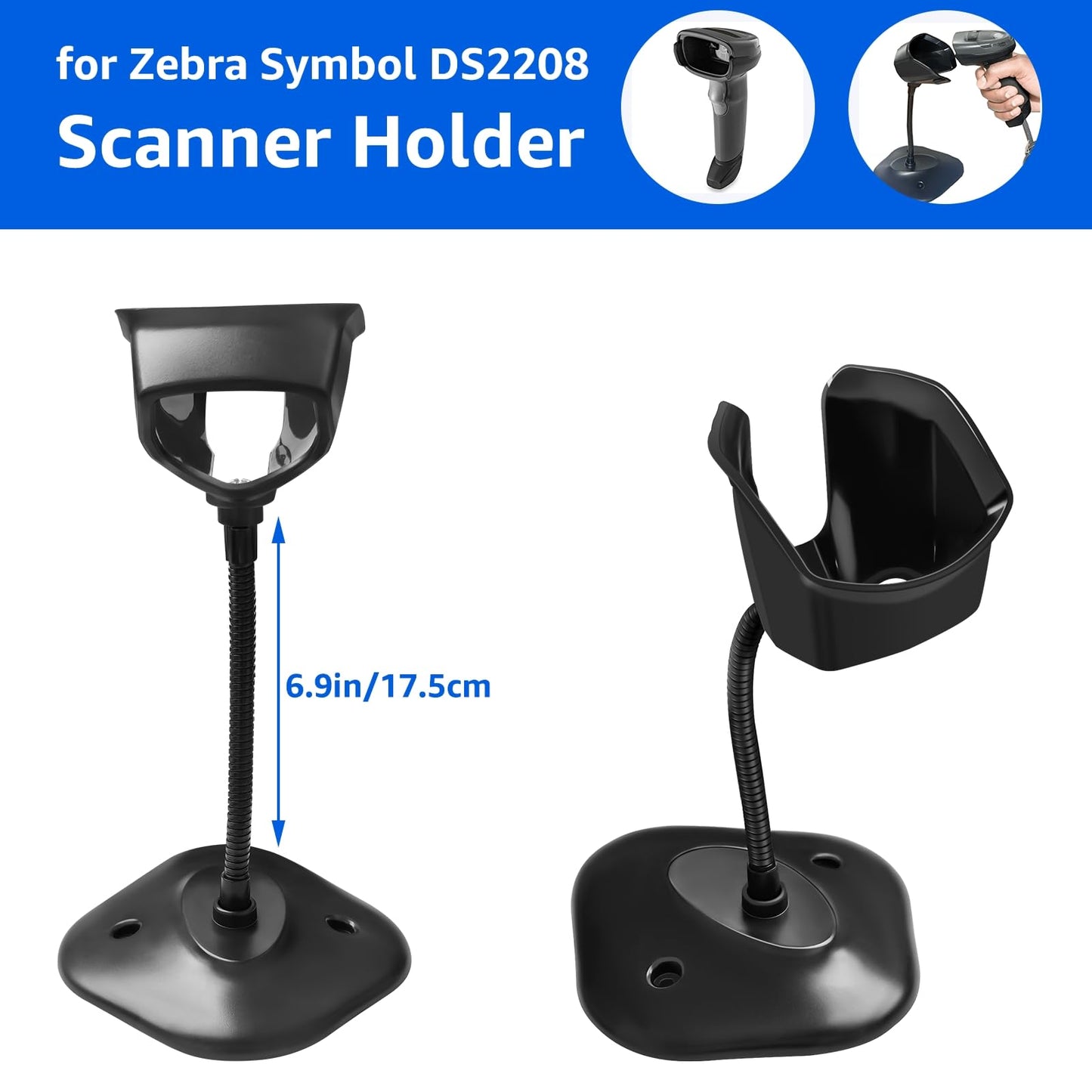 Universal Barcode Scanner Holder [New Version 2026] for Symbol Zebra DS2208 DS2278 DS4308 DS4608 DS8108 DS2208 Stand Holder (1)