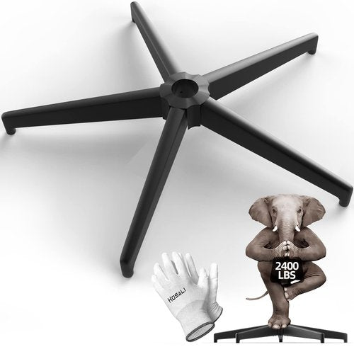 Office Chair Base-Office Chair Replacement Parts Heavy-Duty 28 Inch Metal Desk Chair Base 2400Lbs,Chair Bottom Part with Universal Caster and Gas Cylinder Size