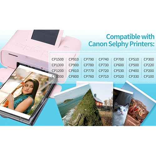 Wonfoucs 4-Pack Compatible Ink Cartridge Replace for Canon Selphy KP-108IN KP108 Color Ink Cassette 4x6 Inch for Selphy CP1500 CP1200 CP1300 CP910 CP900 Printer (Without Paper)