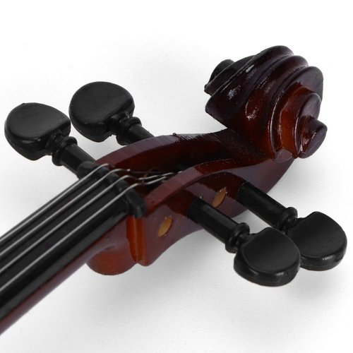 Wnvivi Miniature Wooden Cello Model,Mini Wood Cello Ornament with Display Stand and Cello Box,Musical Instrument Model Decoration