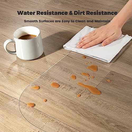 Yecaye Office Chair Mat for Hardwood Floor, 36" x 48" Clear Computer Desk Chair Mat, PVC Heavy Duty Floor Protector for Rolling Chairs, Can't be Used on Carpet(Transparent, 36" x 48")