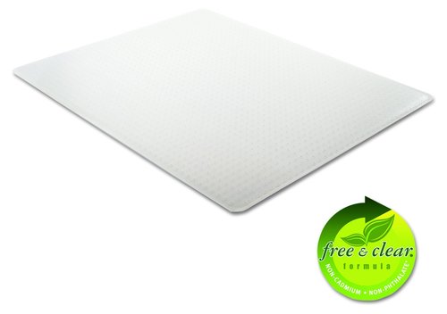 deflecto SuperMat Frequent Use Chair Mat Medium Pile Carpet Beveled 46 x 60 Clear