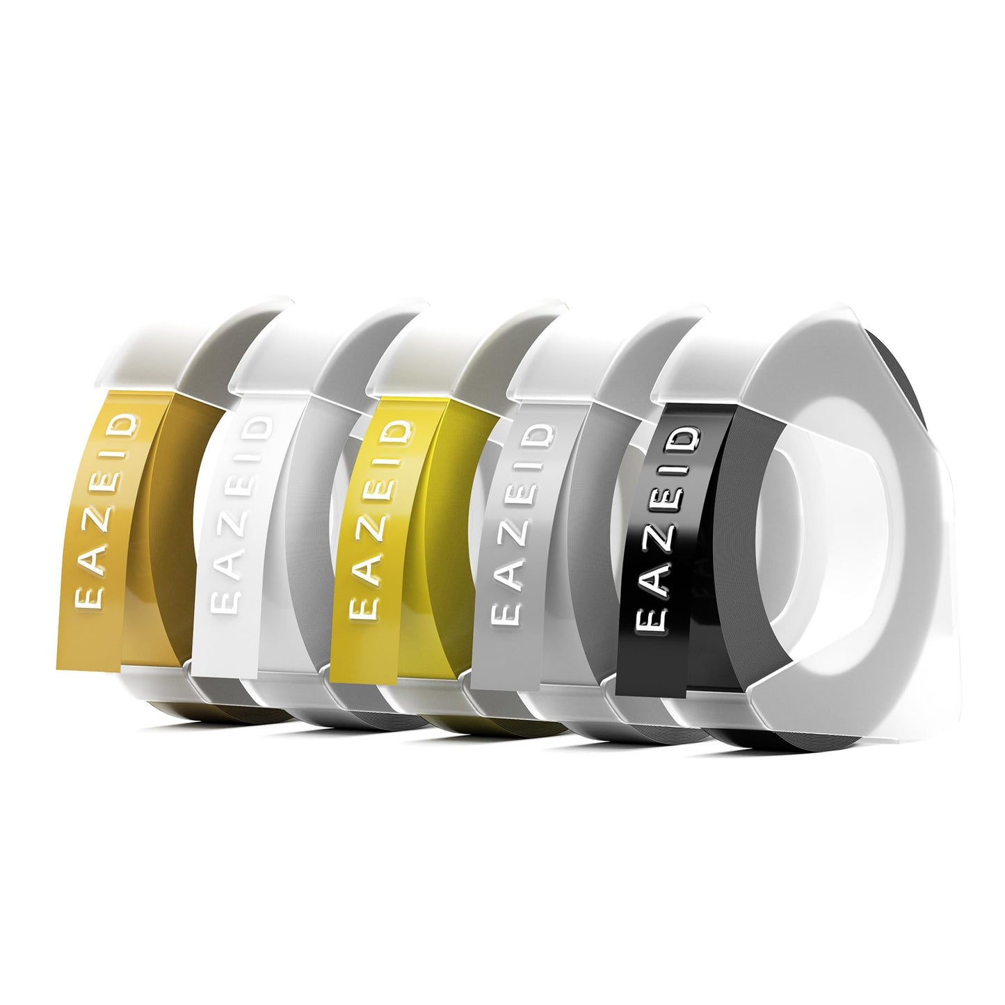 Compatible with Dymo Label Maker Refills, Embossing Label Maker Tape Replacement for Dymo Organizer Xpress Label Maker 1540 1550 1570 Office Mate II 12965 Zodzi E975 EazeID Volengo Vixic Omega S, 5PK