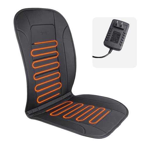 TISHIJIE Heated Seat Cushion for Office Chair with Temperature Control and Timer, Back and Seat Heating - for Office/Home Use