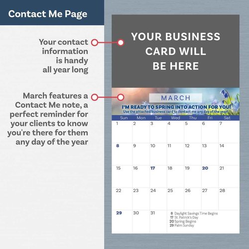 2026 Peel and Stick Magnetic Business Card Calendars, Box of 100, Includes Envelopes, Mail for 1oz Rate, Great Sales Marketing Tool (Thankful - 100 Pack)