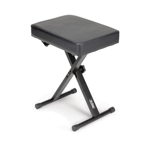 On-Stage KT7800 Three-Position X-Style Keyboard Bench (Portable, Folding, Seating for Keyboards, Synths, Organs, and Pianos, Adjustable Height, Padded, Cushioned, Metal Base, Rubber Feet, Black)
