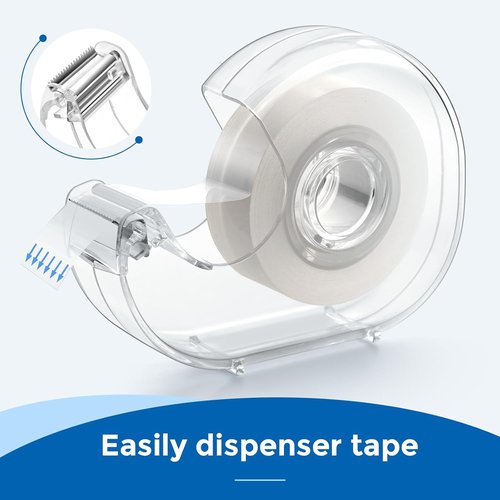 ALSISK Transparent Tape - Clear Dispenser with Refills for Home, School & Office | 0.7" x 1000" | 8 Pack