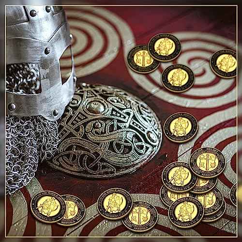 Tondiamo 48 Pcs Put on The Whole Armor of God Challenge Souvenirs Prayer Commemorative Gift Round Gold Mental Gift for Christian Church Party Prayers Men Women