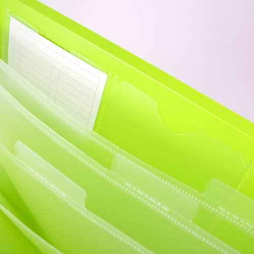 BAZIC Products Expanding File Folder 7 Pockets w/A-Z Tab Monthly Tabs, Letter Size Plastic File Pocket Folders, Office Paper Documents Organizer, 12-Pack