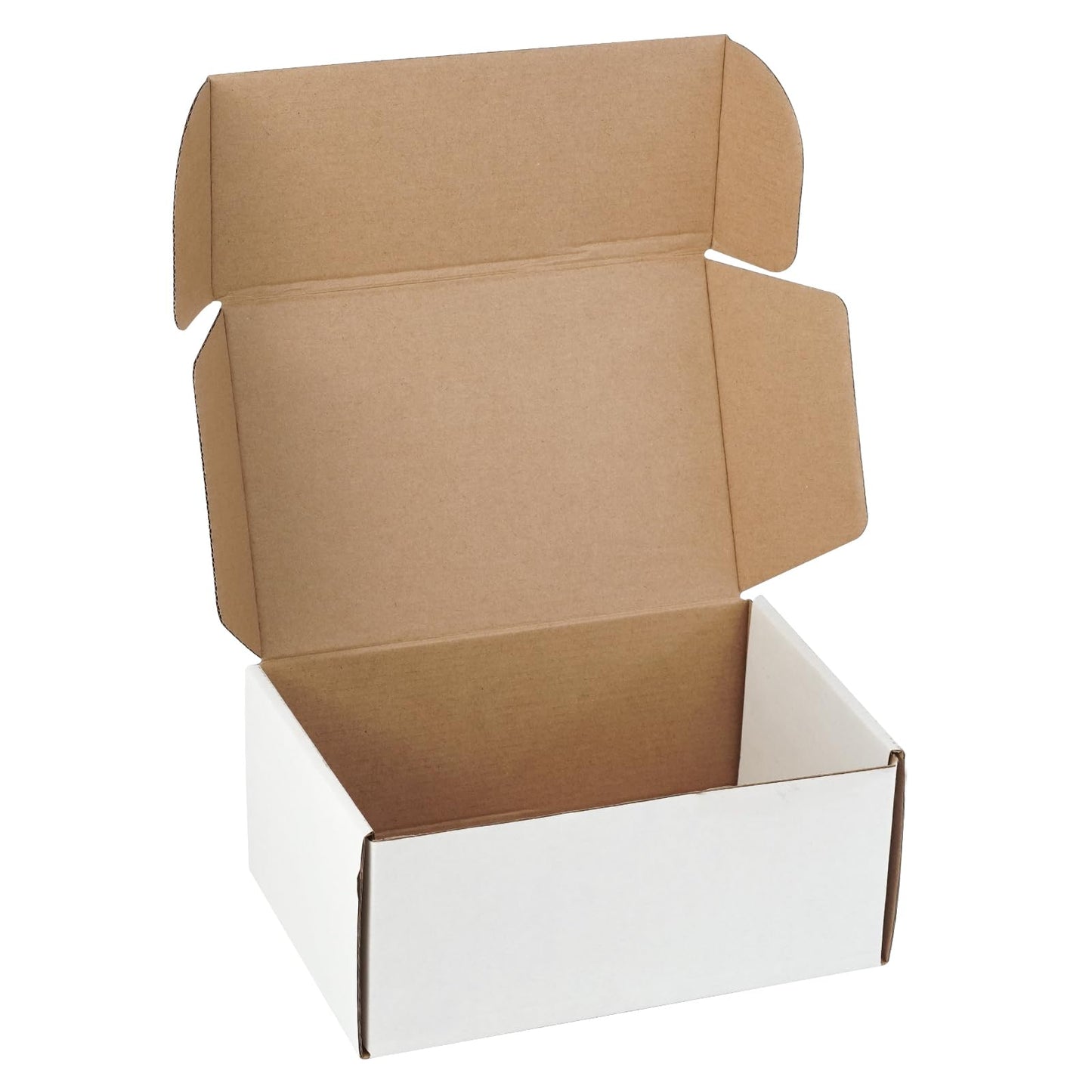 9"x6"x4" Shipping Boxes Set of 5, White Corrugated Cardboard Box Literature Mailer