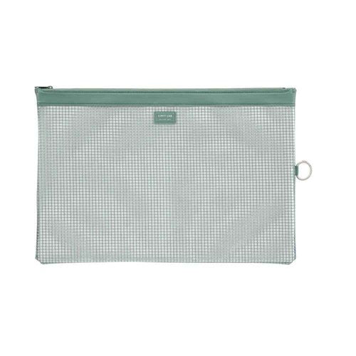 LIHITLAB LIHIT LAB. Mesh Pouch, 16.6 x 11.3 inches, Sea Green (F247-Sea-Green)