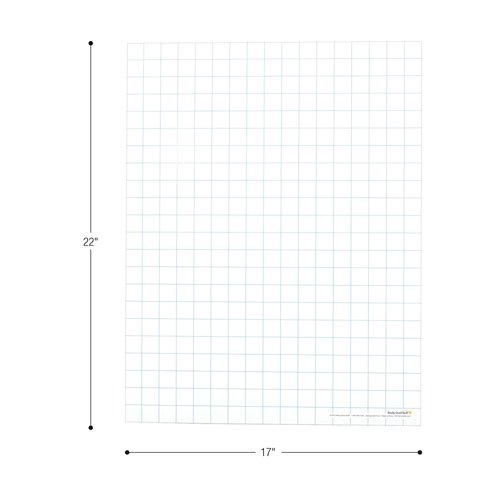 Really Good Stuff Jumbo Magnetic Dry Erase Graph 1'' Sheet, 17" x 22", for Whiteboard or Fridge, Classroom Essentials & Must Have, Home, School, & Office