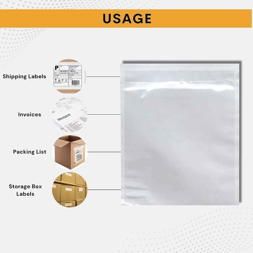 200 Pack 6"x10" Shipping Label Sleeves – Clear Self-Adhesive Packing Slip Pouches, Waterproof Packing List Envelopes – Ideal for Shipping Documents, Mailing Labels, Invoices & Packing Slips