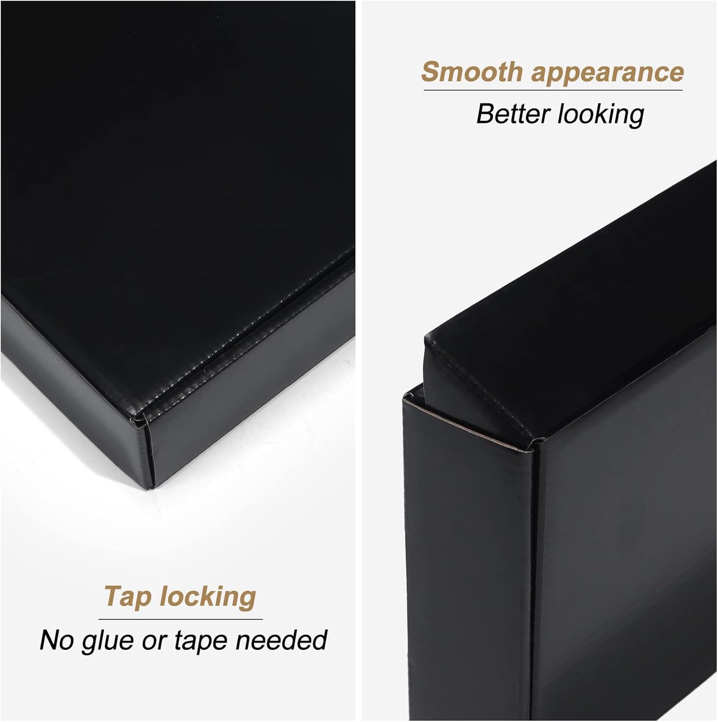 ZBEIVAN Black Shipping Boxes - 11x8x2 Corrugated Cardboard Mailer | 20-Pack for Small Business Packaging